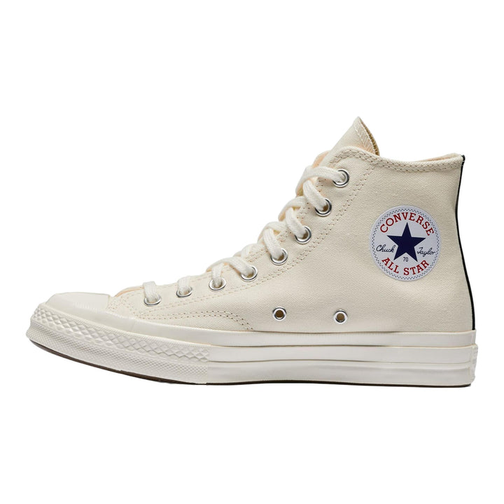 Club21 - COMME des GARCONS PLAY CONVERSE - Converse Small Red Heart High Top Sneakers - SNEAKERS - White