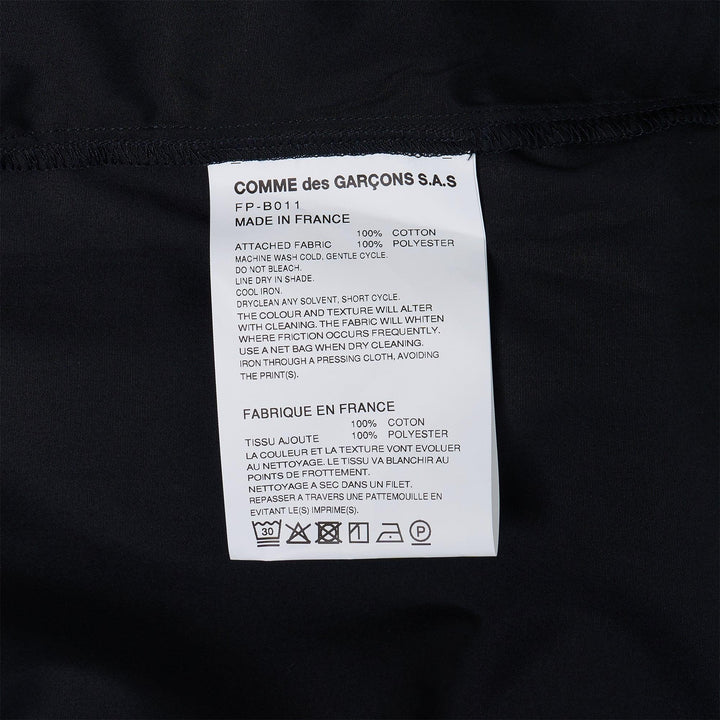 Club21 - COMME des GARCONS SHIRT - Cotton Poplin Print Long Sleeve Shirt - SHIRTS - Black