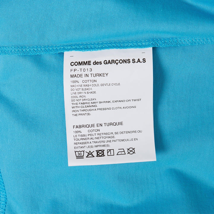 Club21 - COMME des GARCONS SHIRT - Plain Jersey T-Shirt With Zipper - TEES - Light Blue