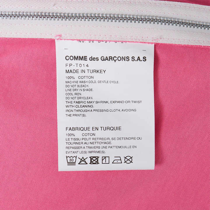 Club21 - COMME des GARCONS SHIRT - Plain Jersey T-Shirt With Zipper - TEES - Pink