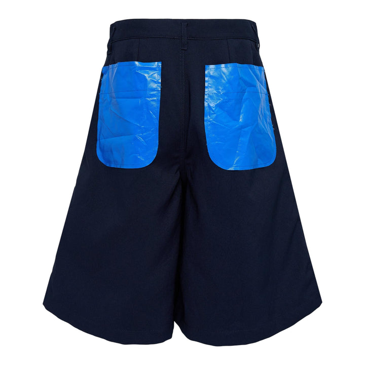 Club21 - COMME des GARCONS SHIRT - Polyester Twill Pocket Patch Shorts - WOVEN PANTS - Navy