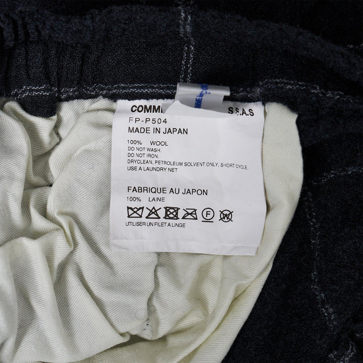 Club21 - COMME des GARCONS SHIRT - Wool Windowpane Check Pants - WOVEN PANTS - Grey