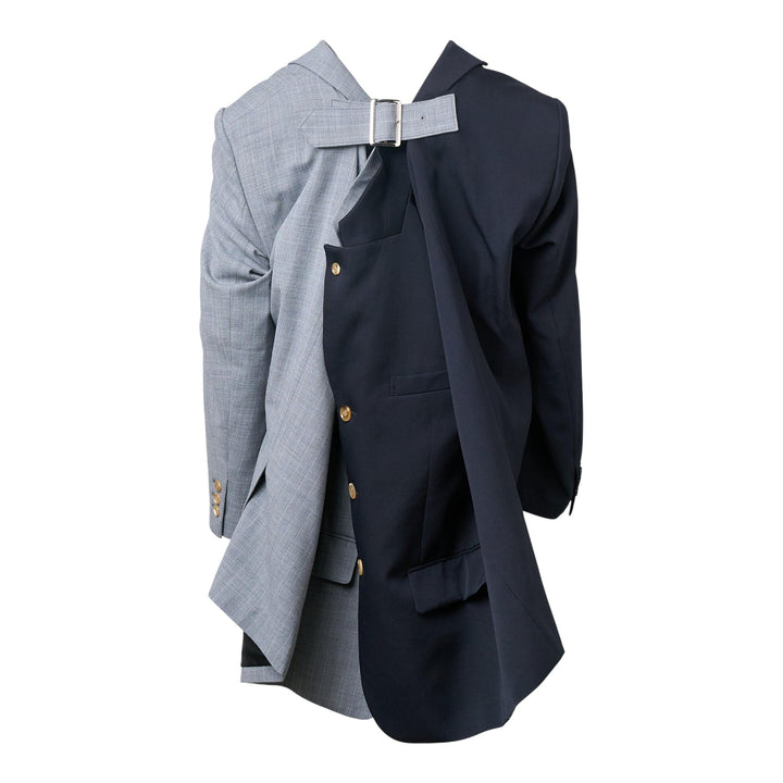 Club21 - COMME des GARCONS - Stripe X Wool Buckled Jacket - JACKETS - Multi