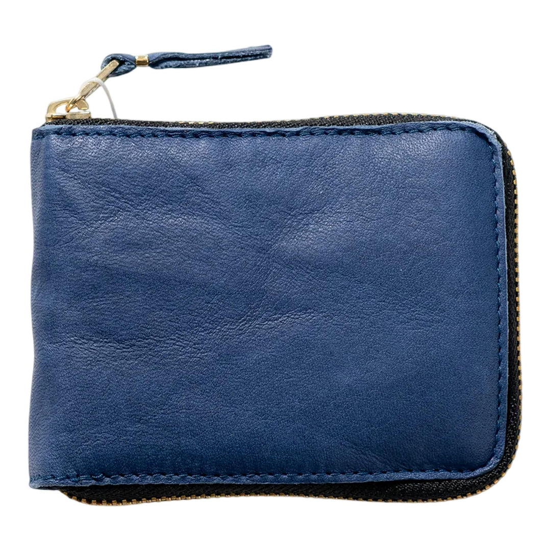 Club21 - COMME des GARCONS WALLET - Washed U Zipped Wallet - ZIP ARD WALLETS - Navy