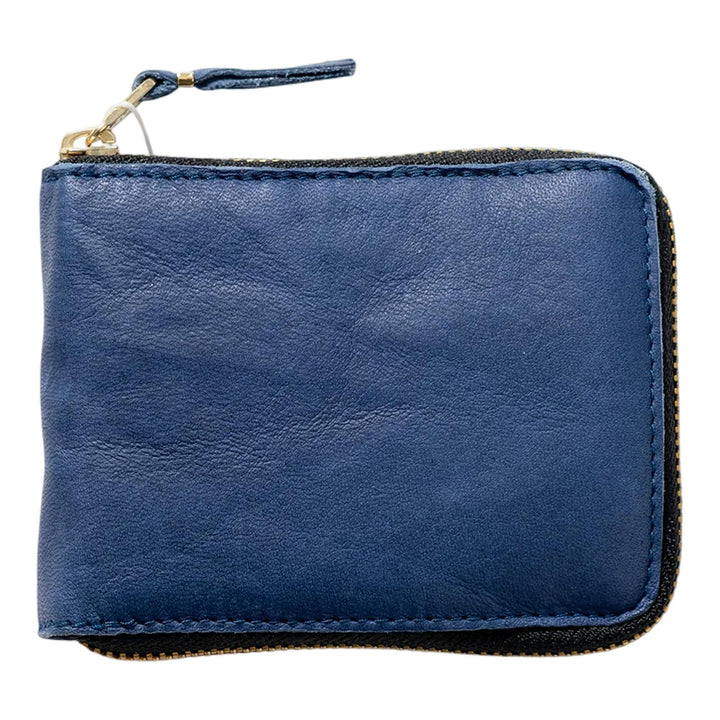 Club21 - COMME des GARCONS WALLET - Washed U Zipped Wallet - ZIP ARD WALLETS - Navy