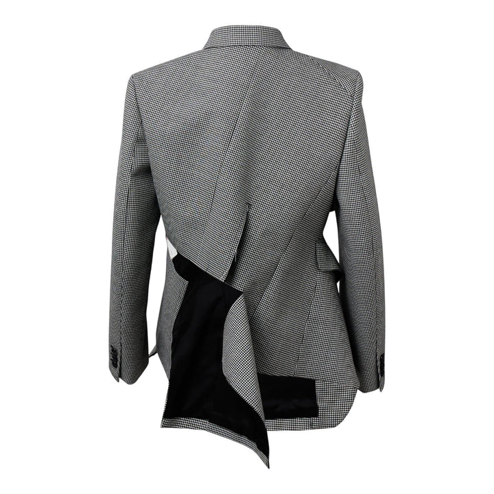 Club21 - COMME des GARCONS - Wool Houndstooth Cutting Out Jacket - JACKETS - Black