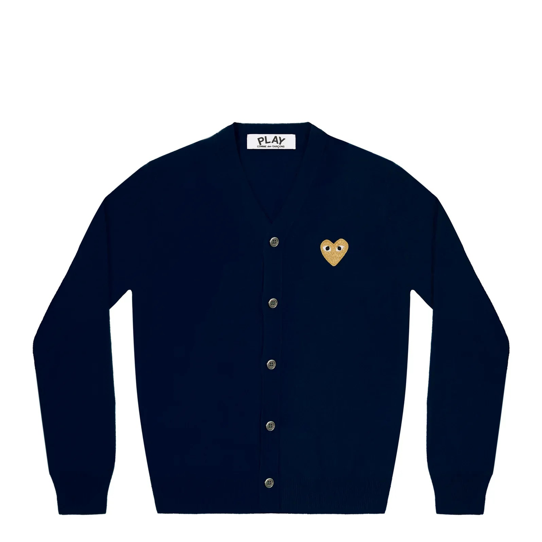V-Neck Cardigan Gold Emblem Unisex