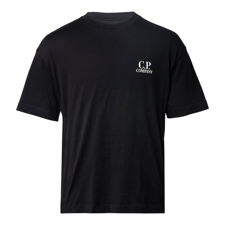Club21 - C.P. Company - 30/1 Jersey Short Sleeve Logo T-Shirt - TEES - Black