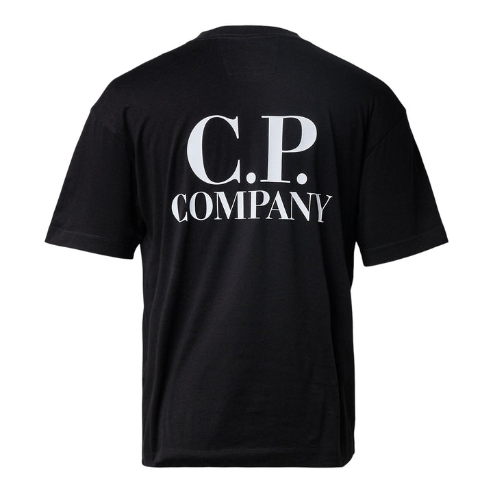 Club21 - C.P. Company - 30/1 Jersey Short Sleeve Logo T-Shirt - TEES - Black