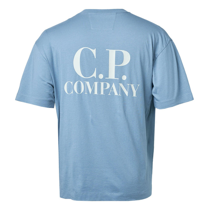 Club21 - C.P. Company - 30/1 Jersey Short Sleeve Logo T-Shirt - TEES - Blue
