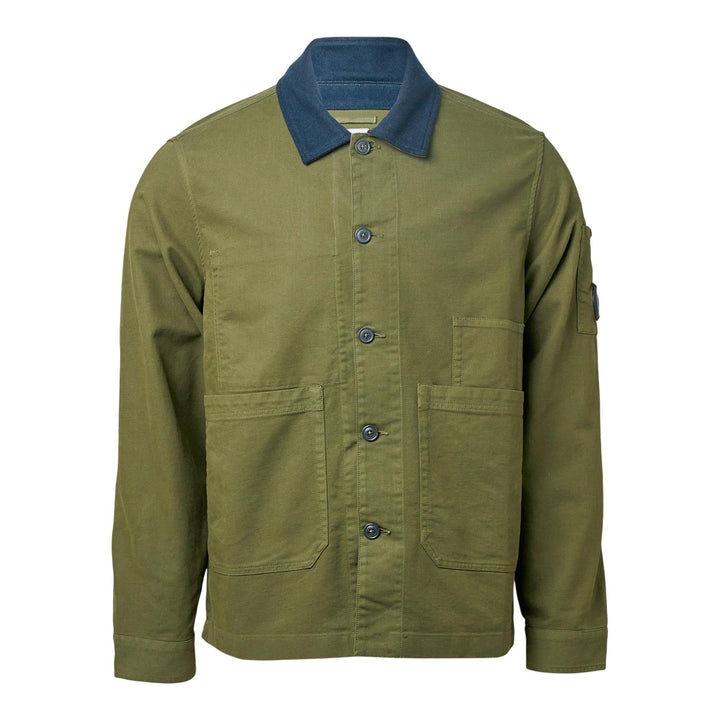 Club21 - C.P. Company - Cotton/Nylon Double Satin Lens Utility Button Overshirt - SHIRTS - Green