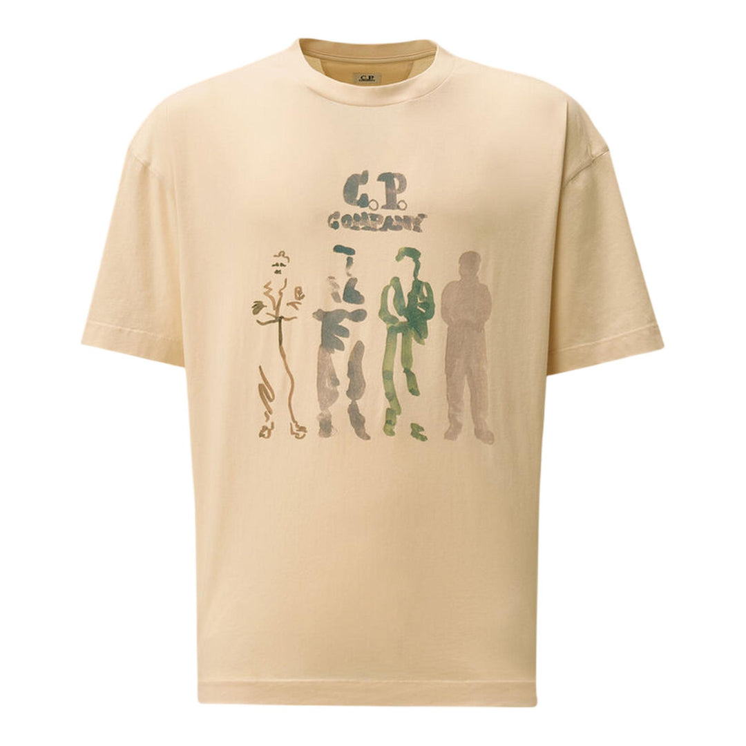 Club21 - C.P. Company - Jersey Short Sleeve T-Shirt - TEES - Cream