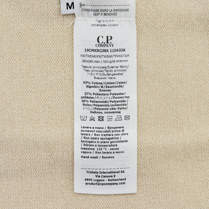 Club21 - C.P. Company - Soft Cotton Stretch Crewneck Sweater - SWEATERS - Beige