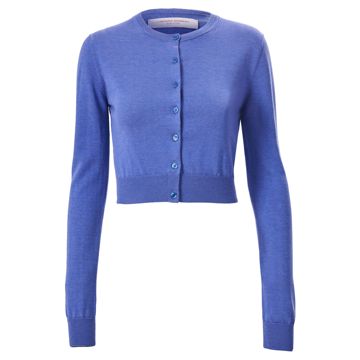 Carolina_Herrera_Long_Sleeve_Cardigan_Blue