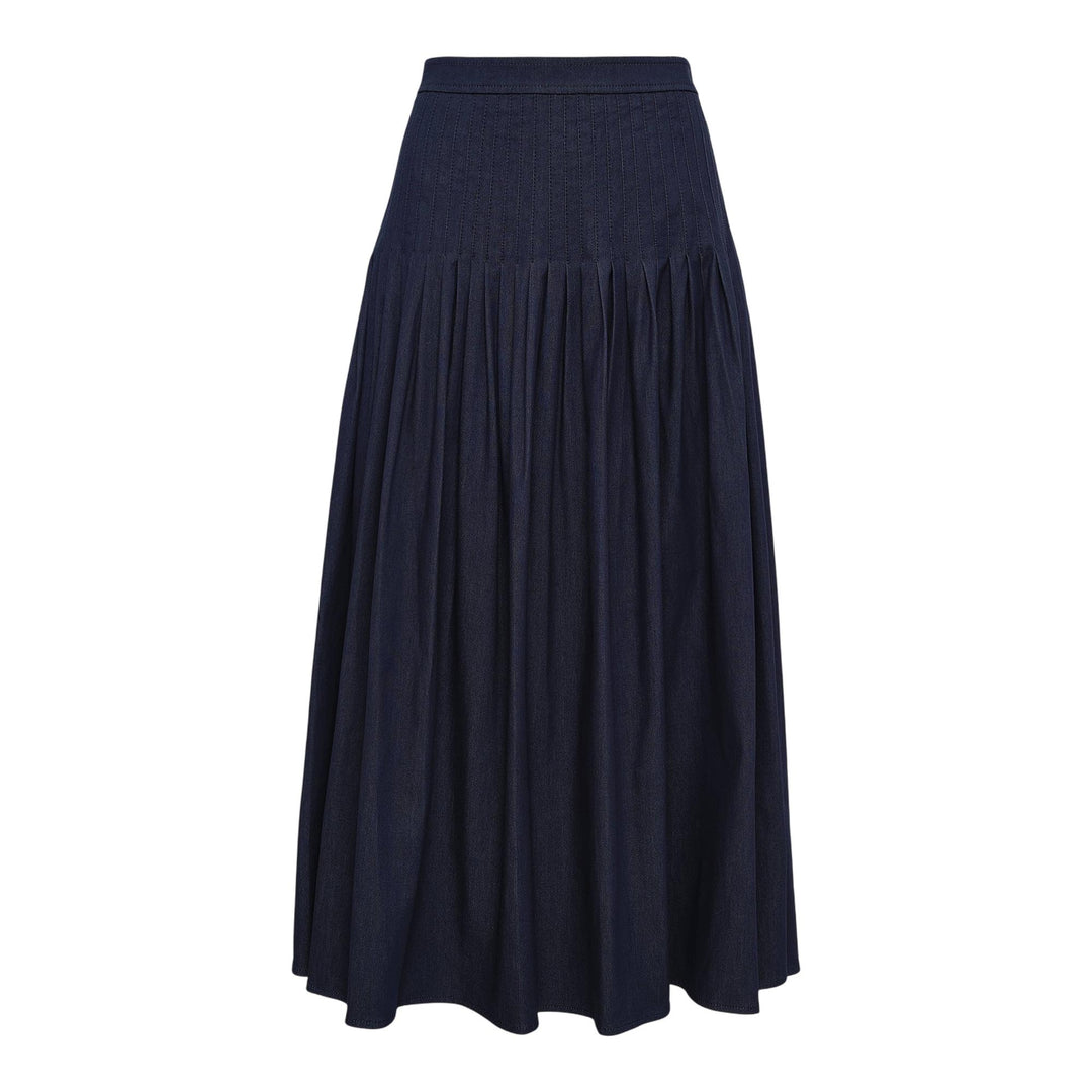Club21 - Carolina Herrera - Pleated Midi Skirt - SKIRTS - Navy