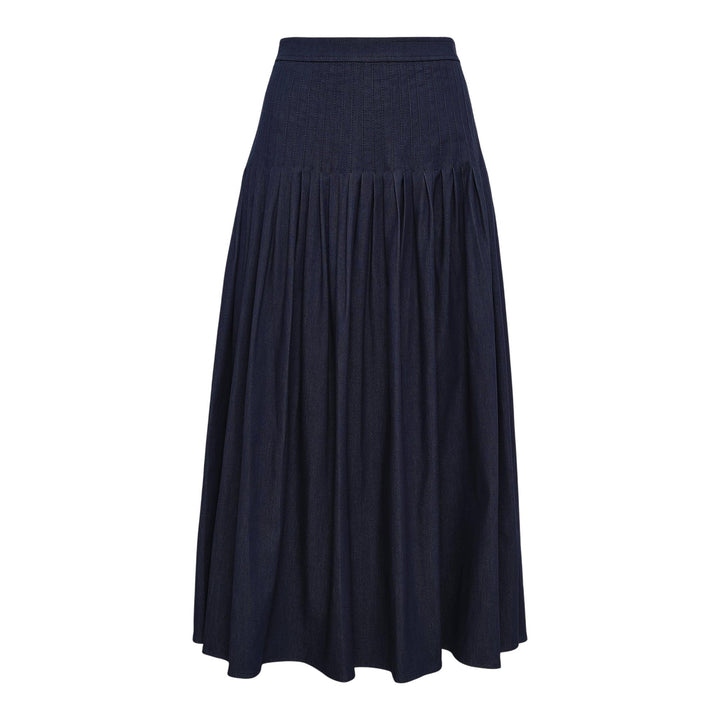Club21 - Carolina Herrera - Pleated Midi Skirt - SKIRTS - Navy