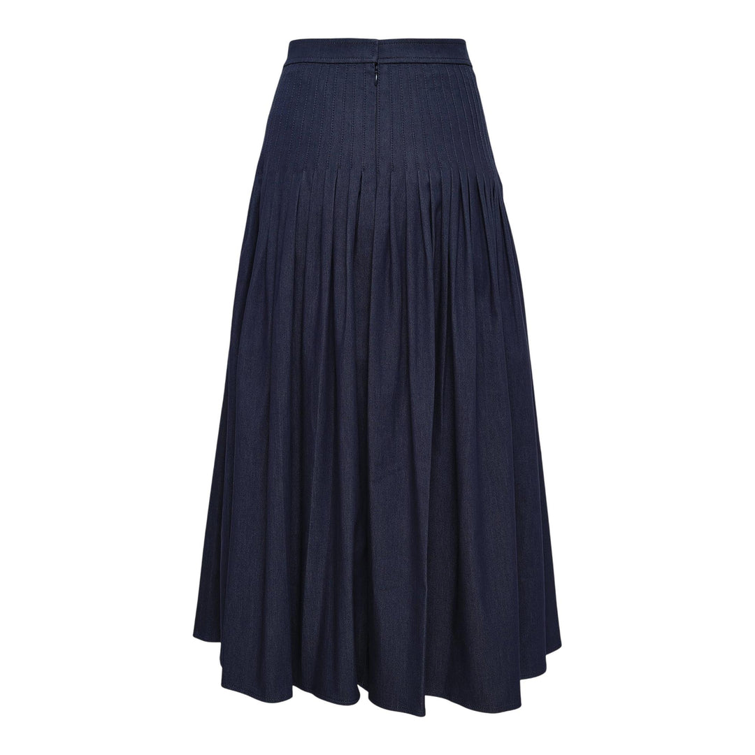 Club21 - Carolina Herrera - Pleated Midi Skirt - SKIRTS - Navy