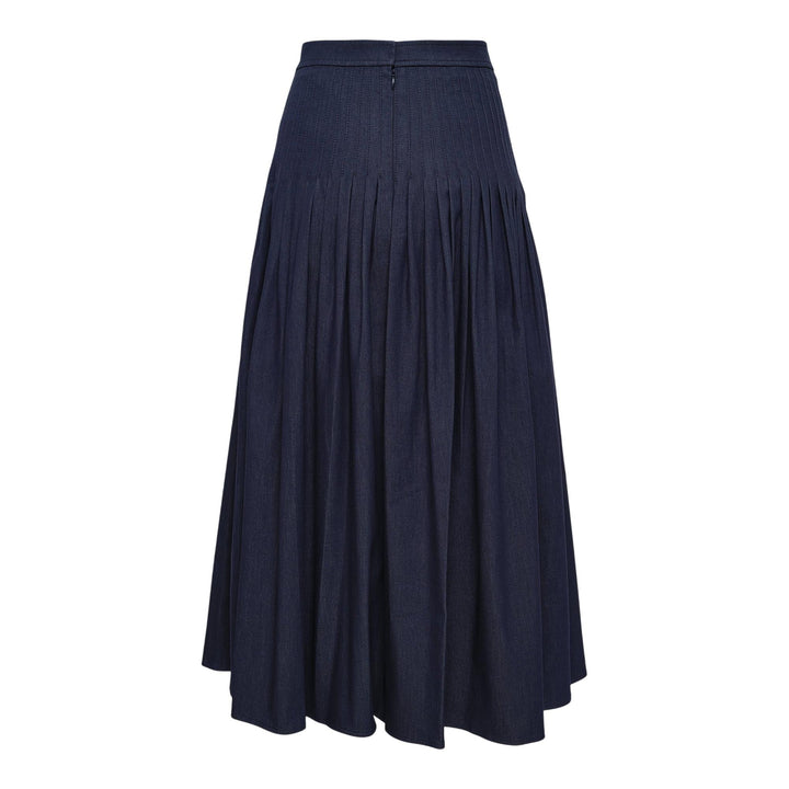 Club21 - Carolina Herrera - Pleated Midi Skirt - SKIRTS - Navy