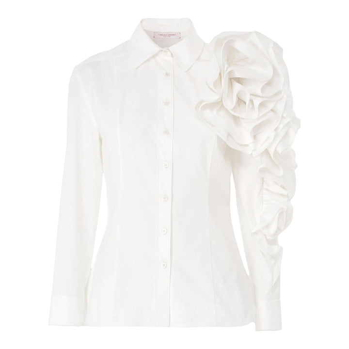 Club21 - Carolina Herrera - Rosette Shirt - SHIRTS - White