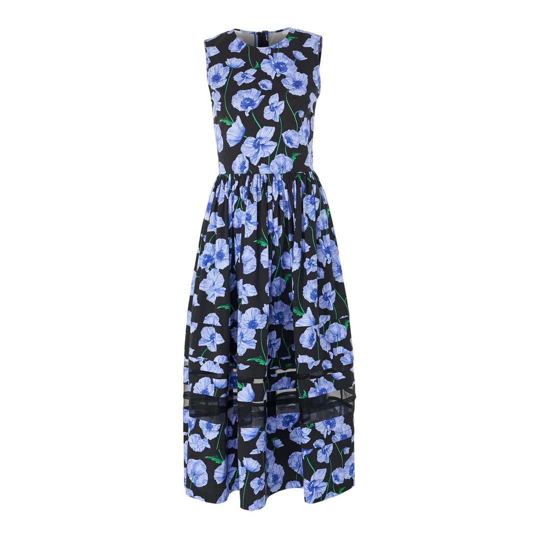 Carolina_Herrera_Sleeveless_Cotton_Midi_Dress_Blue