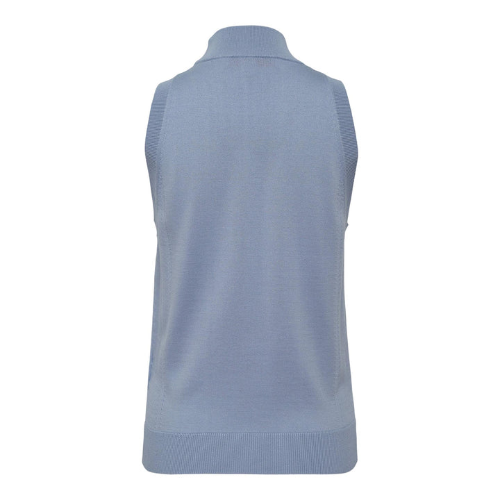 Club21 - Carolina Herrera - Slvless Mock Neck Top - KNIT TOPS - Light Blue