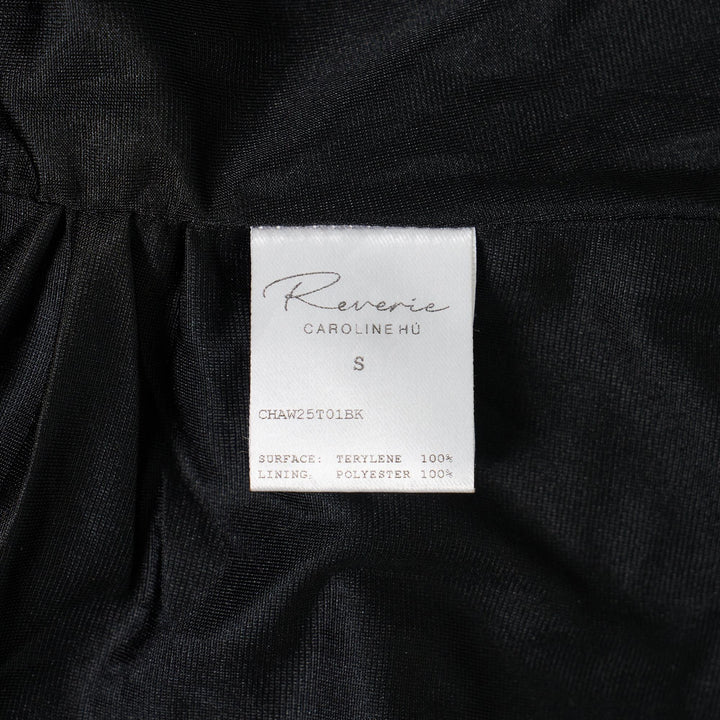 Club21 - Caroline Hu - Black Embellished Roses Embroidery Top - BLOUSES - Black