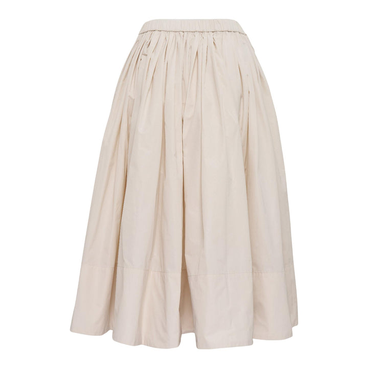 Club21 - Caroline Hu - White Pleated Ribbon Embroidery Skirt - SKIRTS - White