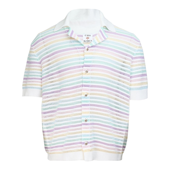 Club21 - Casablanca - Flower Crochet Polo - SHIRTS - Multi