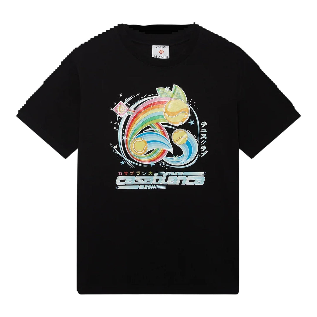 Club21 - Casablanca - Manga Tennis Ball T-Shirt - TEES - Black