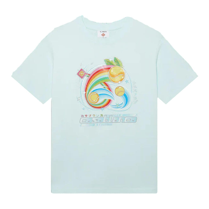 Club21 - Casablanca - Manga Tennis Ball T-Shirt - TEES - Light Blue