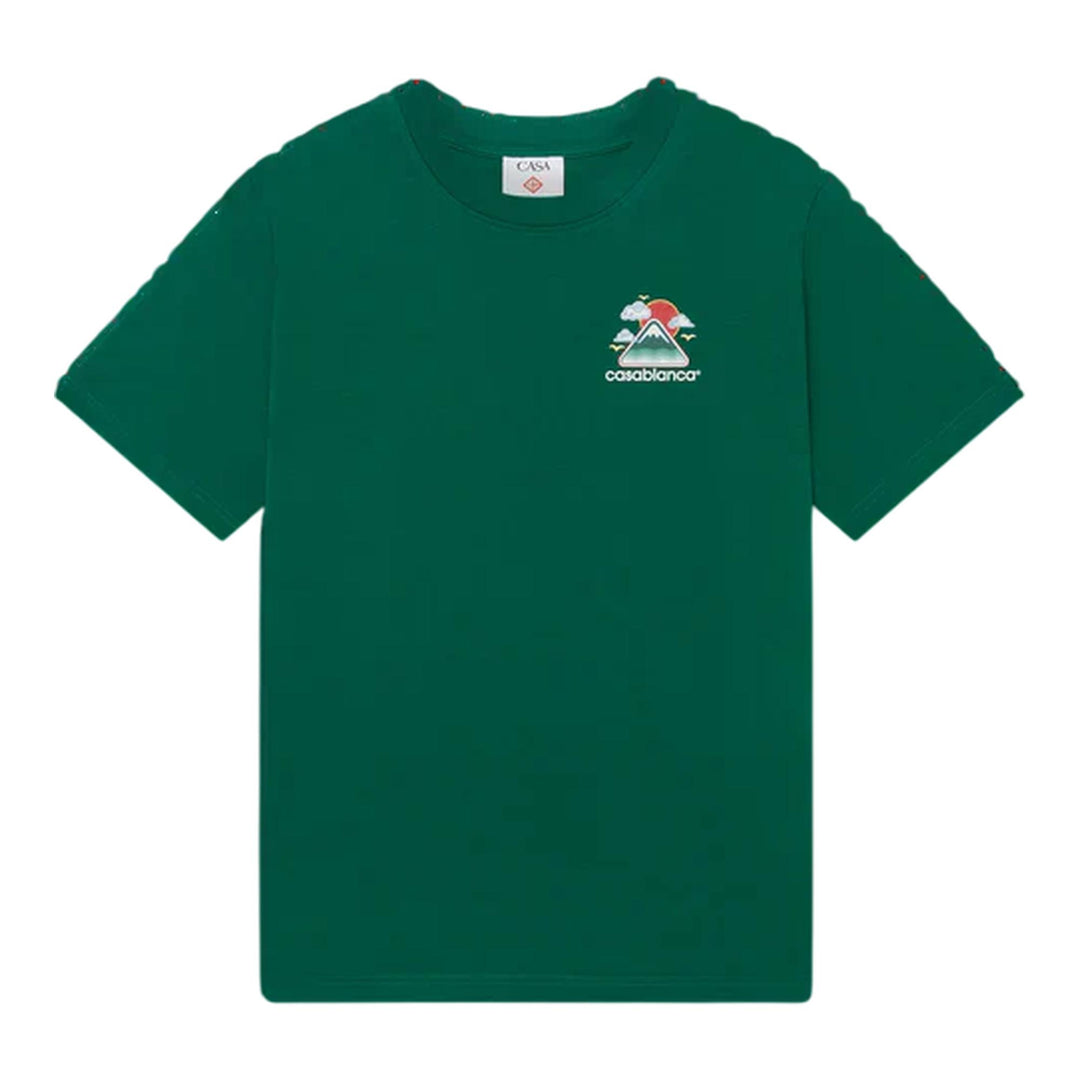 Club21 - Casablanca - Montagne Ondulee Screen Printed T-Shirt - TEES - Green