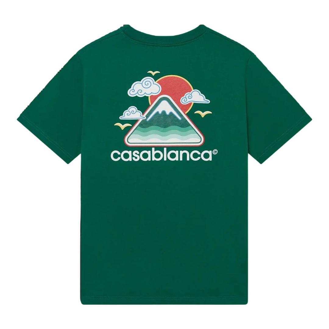 Club21 - Casablanca - Montagne Ondulee Screen Printed T-Shirt - TEES - Green