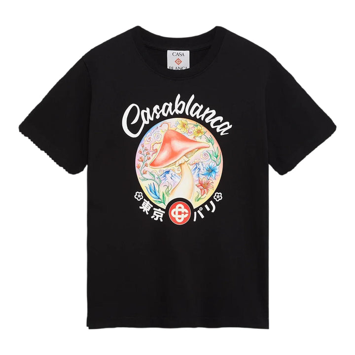 Club21 - Casablanca - Mushroom Emblem Printed T-Shirt - TEES - Black