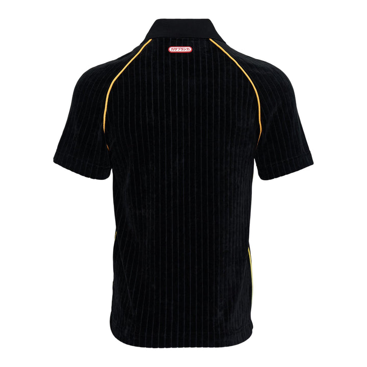 Club21 - Casablanca - Rib Velour Raglan Polo - POLOS - Black
