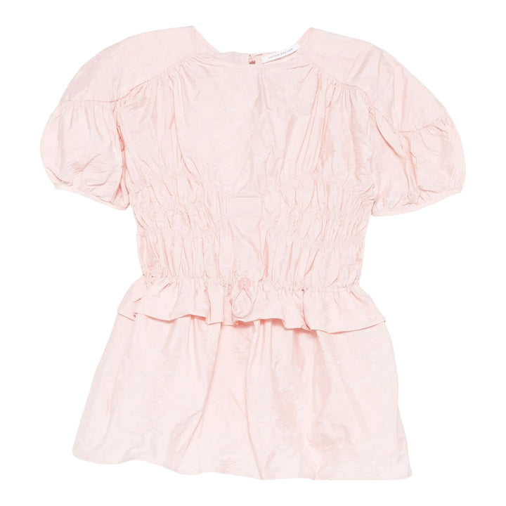 Club21 - Cecilie Bahnsen - Short Sleeve Peplum Top - WOVEN TOPS - Pink