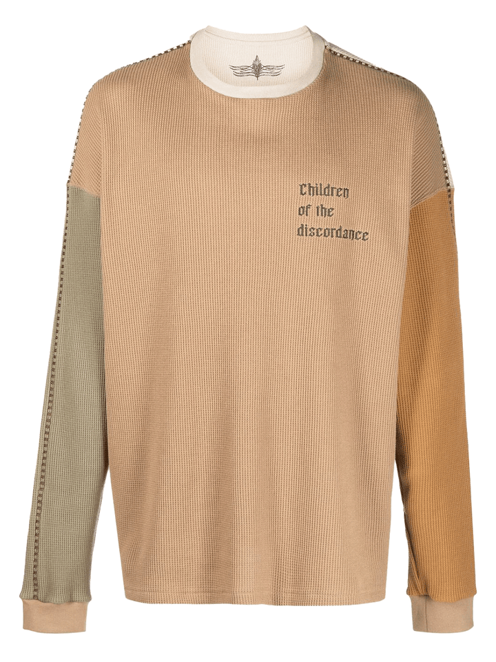 Children-Of-The-Discordance-Waffle-Pullover-Brown-1