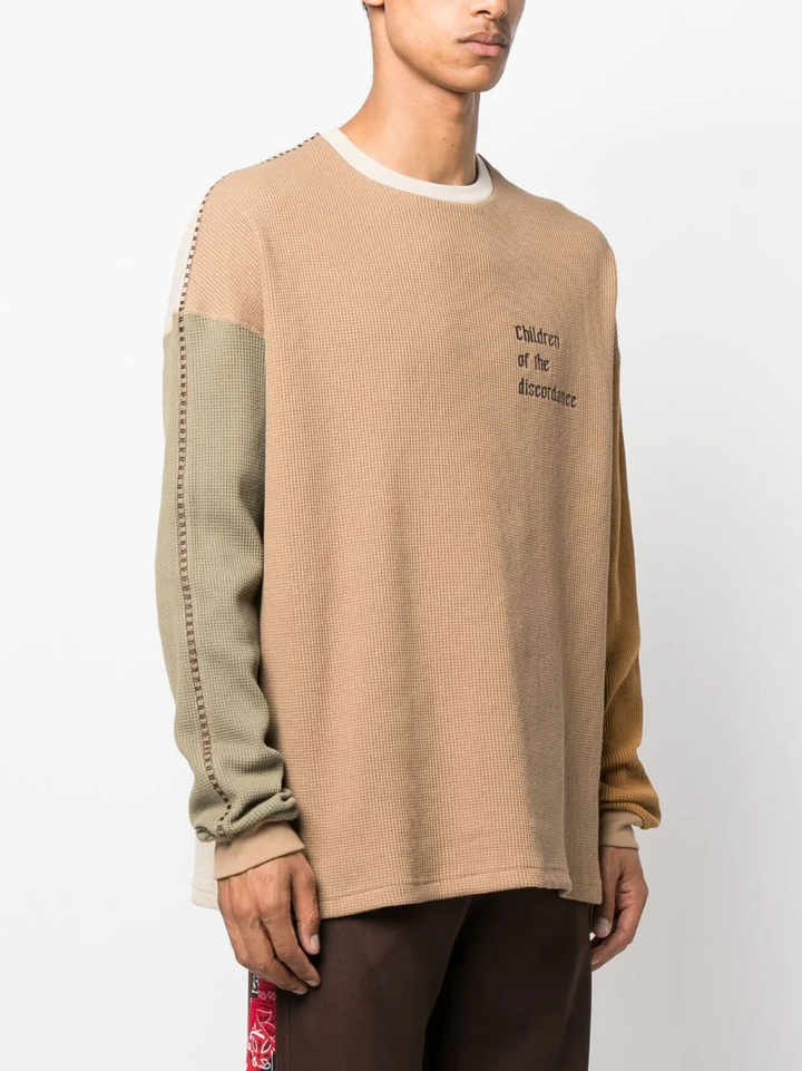 Children-Of-The-Discordance-Waffle-Pullover-Brown-3