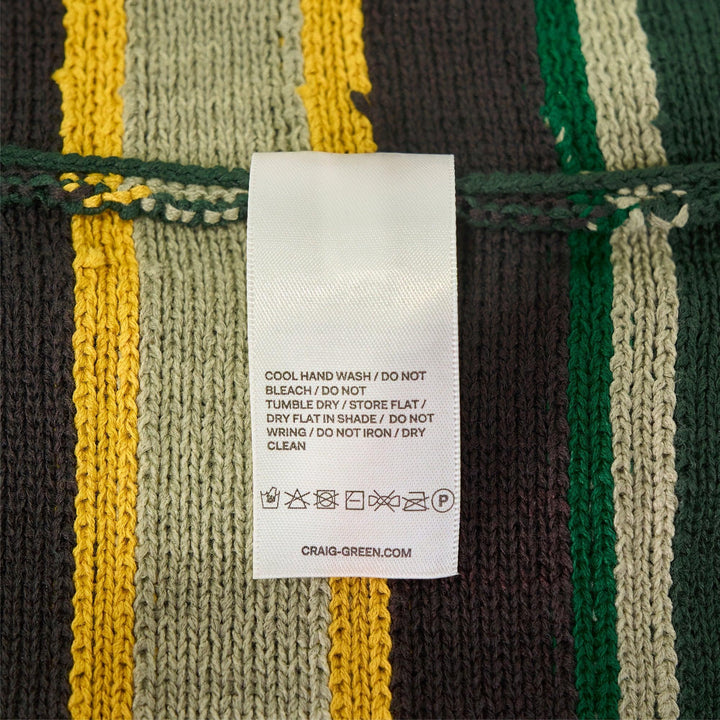 Club21 - Craig Green - Tape Knit V-Neck Jumper - KNIT TOPS - Green