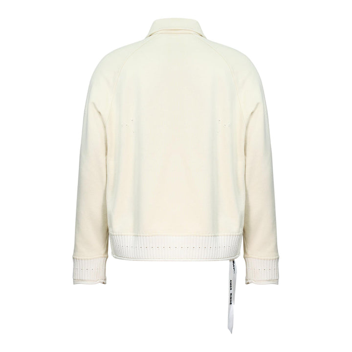 Club21 - DIOMENE - Distressed Half-Zip Polo - POLOS - Off-White