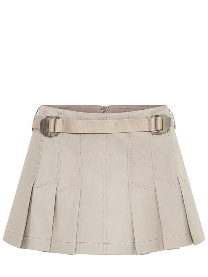 Dion-Lee-Safety-Slider-Pleat-Mini-Skirt-Beige-1