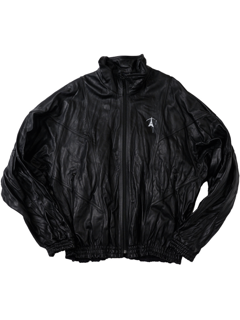 Wrinkle Leather Track Jacket