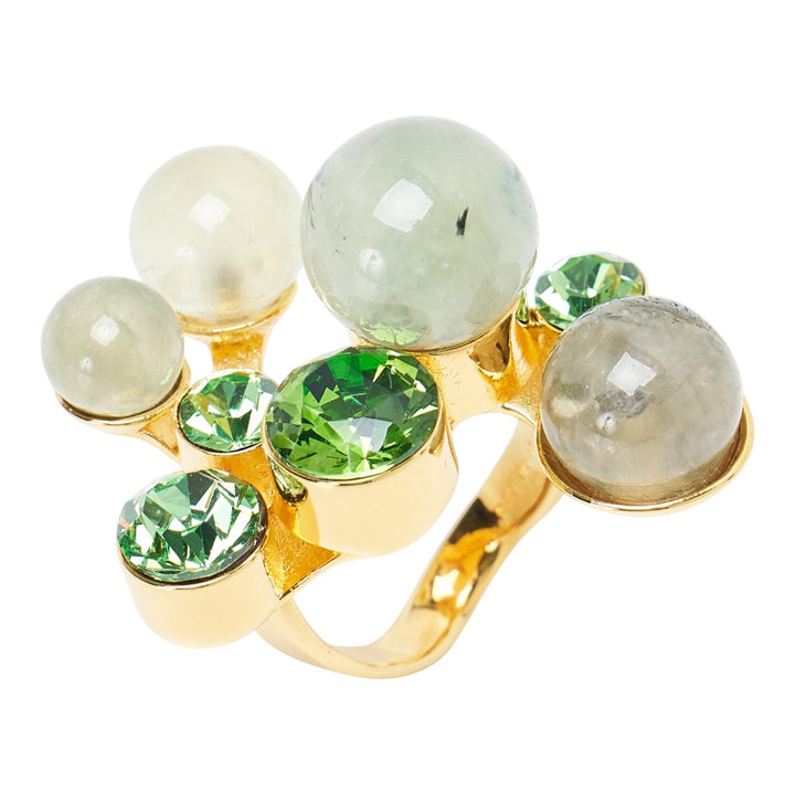 Club21 - Dries Van Noten - Stone With Glass Rings - RINGS - Green
