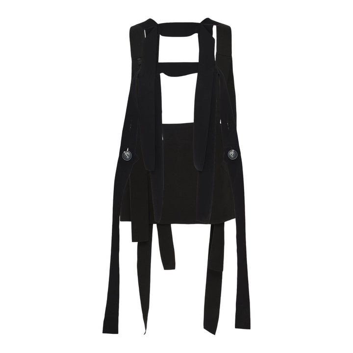 Club21 - ENFOLD - Black Bandage Vest - VESTS - Black