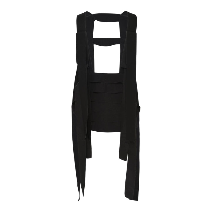 Club21 - ENFOLD - Black Bandage Vest - VESTS - Black