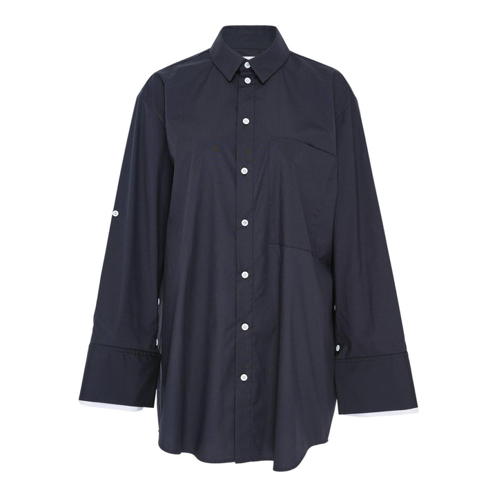 Club21 - ENFOLD - Cuff Color Shirt - BLOUSES - Navy