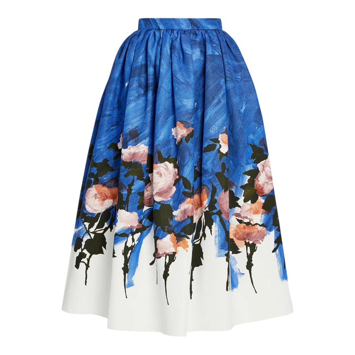 Club21 - Erdem - Gathered Midi Skirt - SKIRTS - Blue