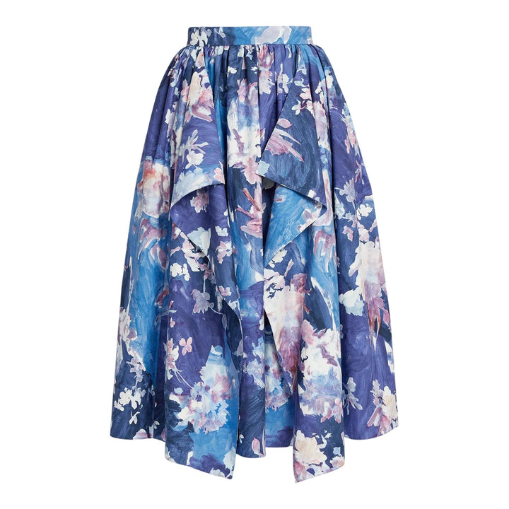 Club21 - Erdem - Gathered Midi Skirt - SKIRTS - Blue