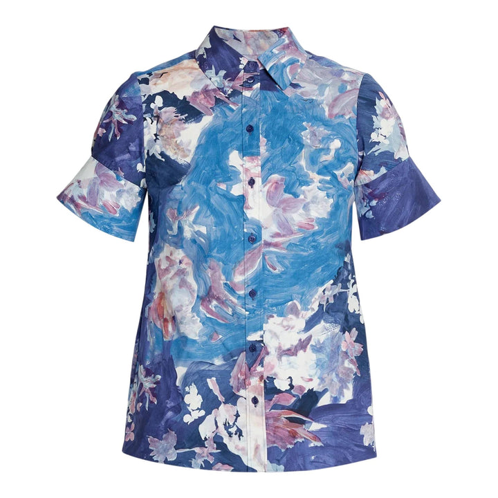 Club21 - Erdem - Short Sleeve Shirt - BLOUSES - Blue