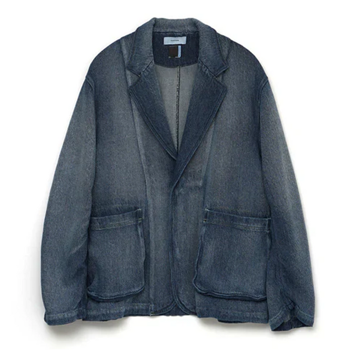 Áo khoác denim nhung kẻ may đo