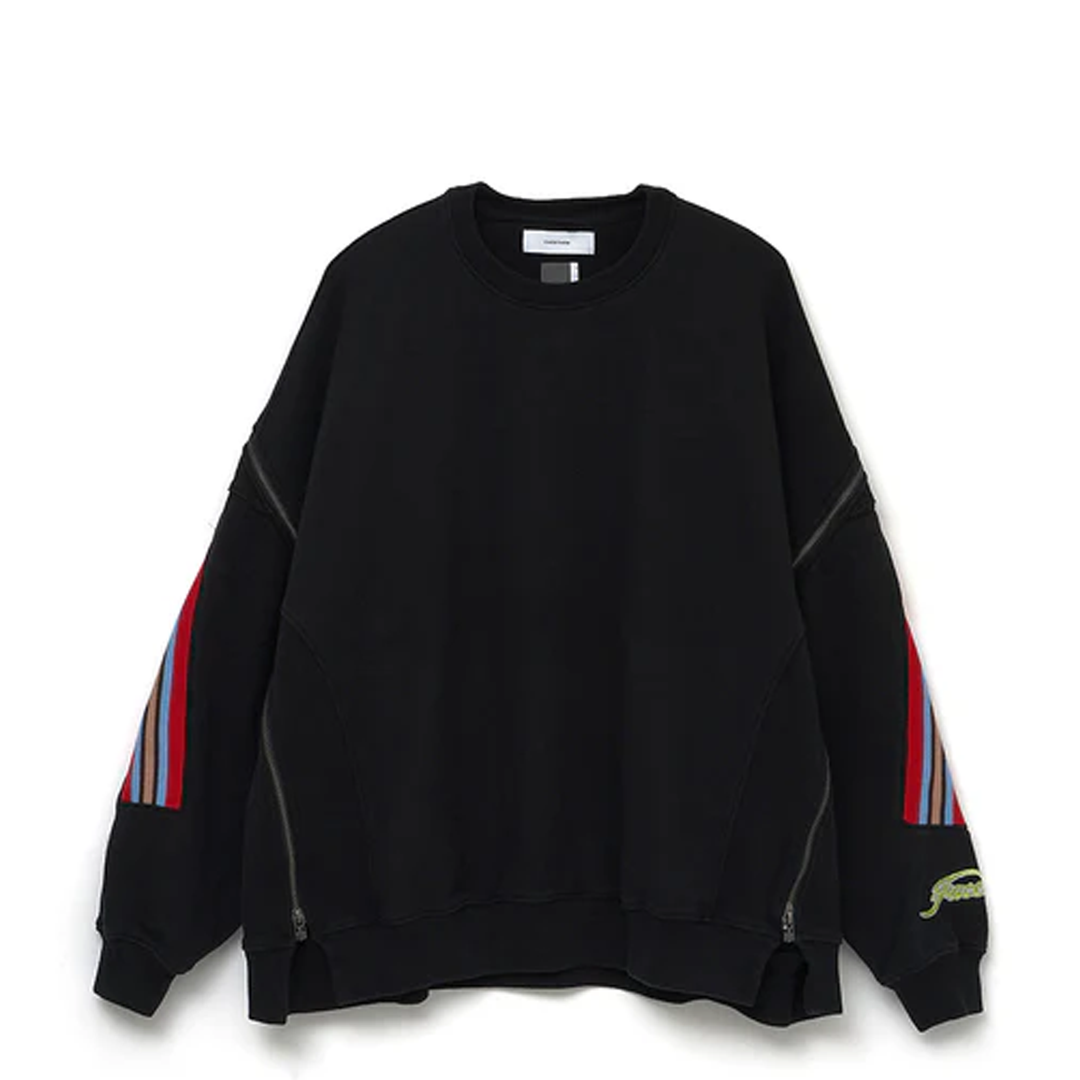 Áo sweatshirt cổ tròn có khóa kéo